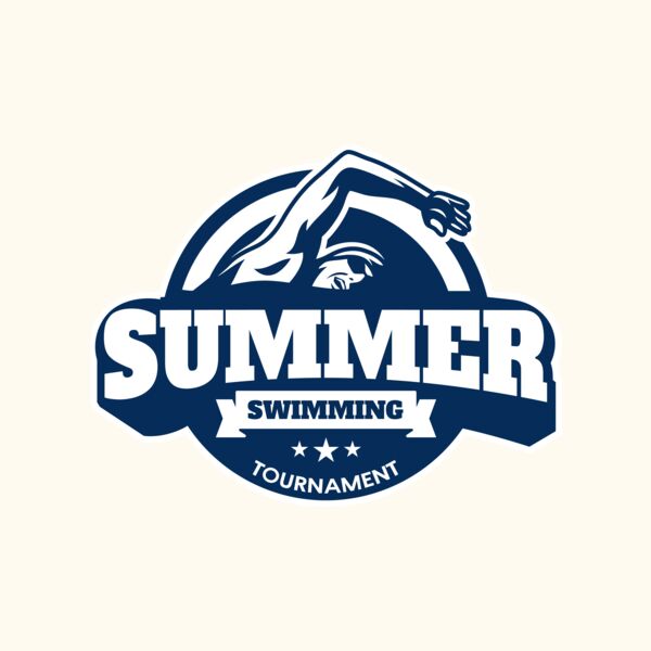 Summer Swimming Tournament logo template Thumbnail