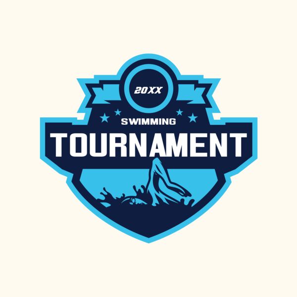 Swimming Tournament logo template Thumbnail