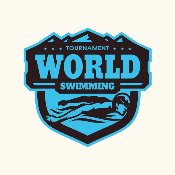 World Tournament Swimming logo template Thumbnail