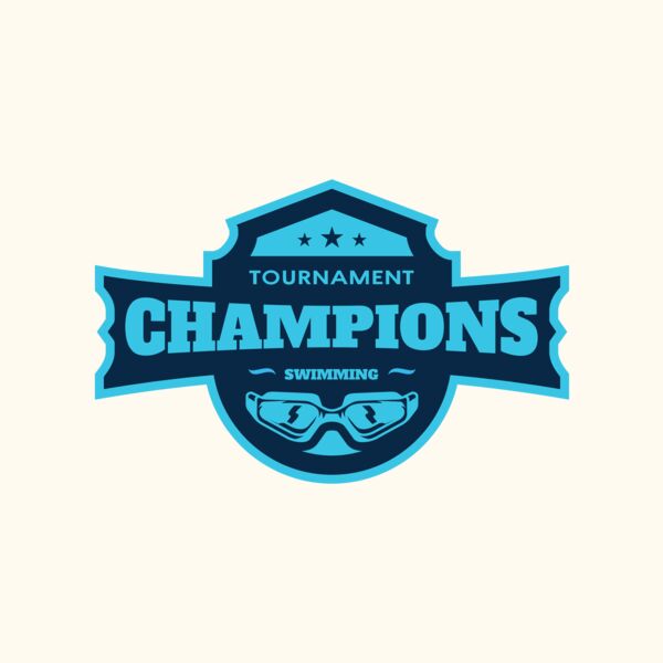 Champions Tournament Swimming logo template Thumbnail