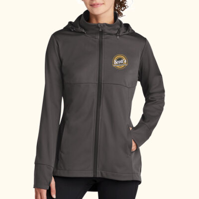 SA - EMBROIDERED - Women's Hooded Soft Shell Jacket Thumbnail