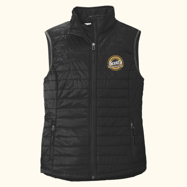 SA - EMBROIDERED - Women's Packable Puffy Vest Thumbnail